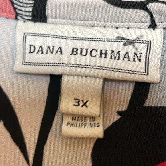 Dana BUCHMAN Paisley Boho 70s Top Button down long sleeve size 3X - Picture 6 of 16